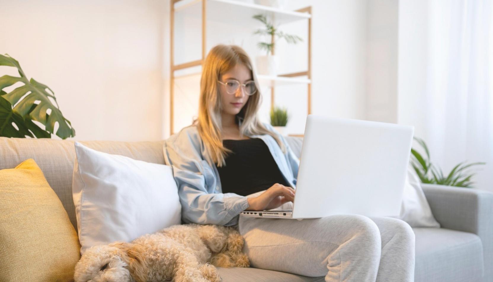 Ambiente di studio tranquillo e confortevole per sessioni online